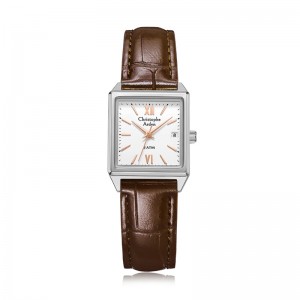 Christophe Arden CA 2003 Silver White Brown Leather Lady LDLSSSLBO